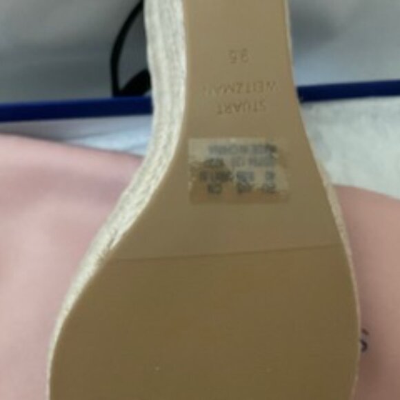 Stuart Weitzman Black Suede Wedge Espadrille - NEW - Picture 3 of 3